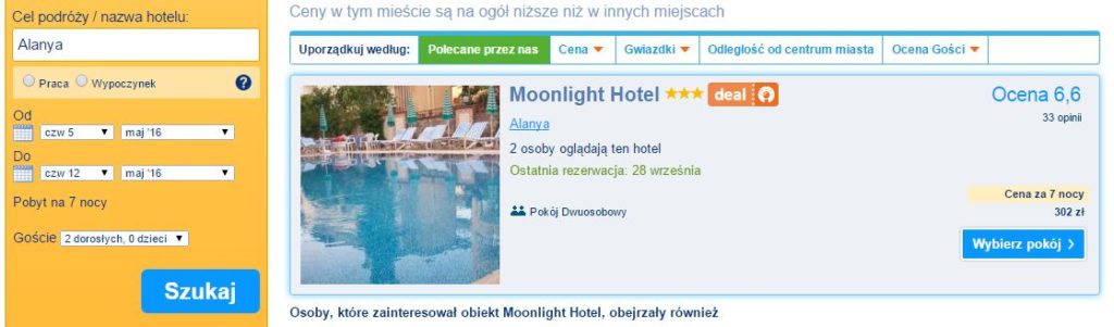hotele w Turcji Alanya - ceny