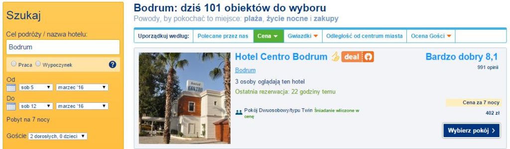 Hotele w Turcji - ceny w Bodrum