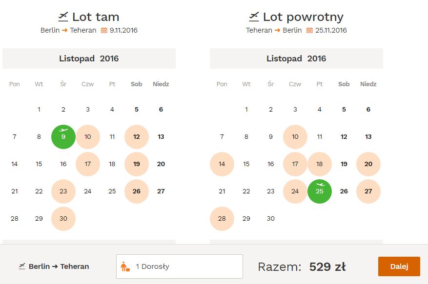 Tanie bilety lotnicze do Iranu