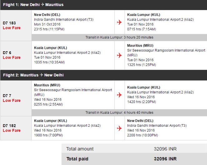 Bilety lotnicze na Mauritius