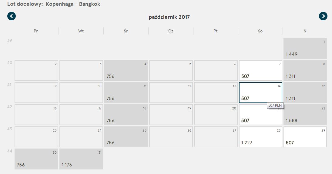 tanie bilety lotnicze do Tajlandii - cena